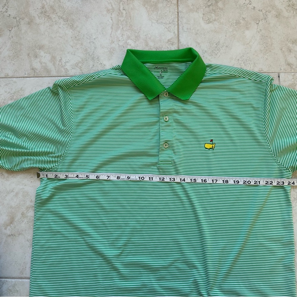 MASTERS TECH Striped Polo Short Sleeve Golf Shirt XL - Picture 4 of 6